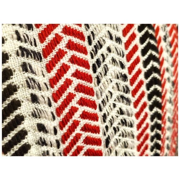 Boho Woven Textured Jacket with Black Panels - Picture 6 of 7